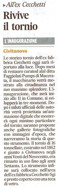 Art. Corriere Tornio 28 Ott. 13 p. XXI